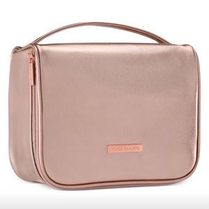 New Vince Camuto metallic Rose Pink Cosmetics Bag